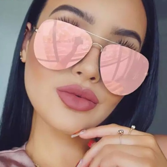 Accessories Womens Rose Gold Mirrored Pilot Sunglasses Poshmark